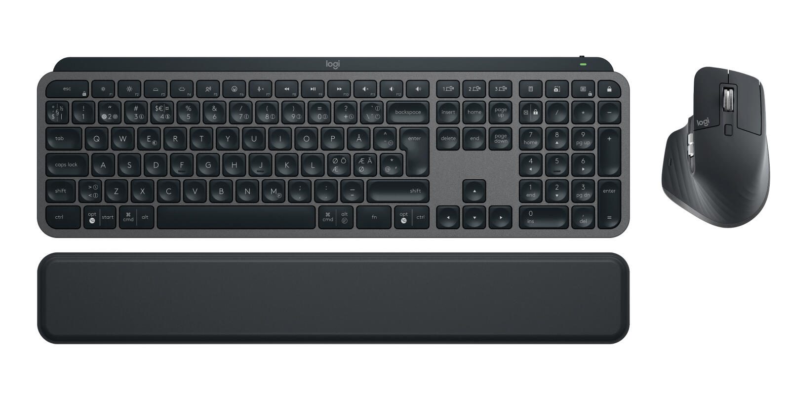 Logitech MX Keys Combo for Business kabelloses Tastatur-und-Maus-Set – QWERTY Nordisch – Schwarz