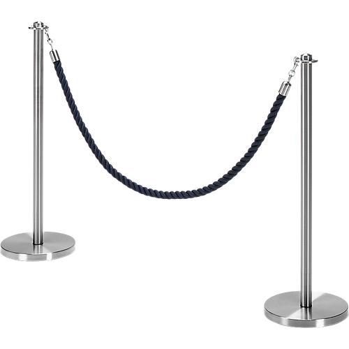 Absperrpfosten, Einzelexemplar ohne Robe, ? 38 x H 850 mm, Edelstahl satiniert