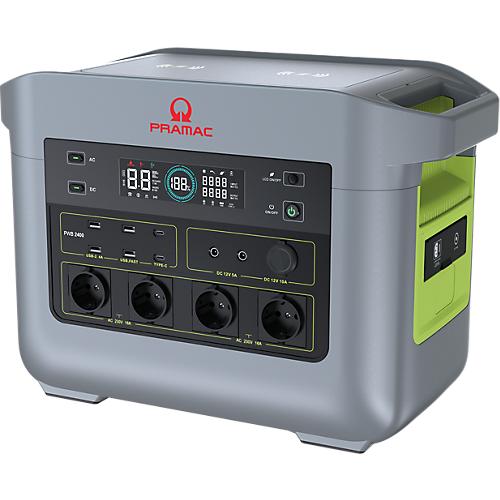 Pramac Powerstation PWB 2400, tragbar, Batteriebetrieb, 2,4 kW, 4 Steckdosen