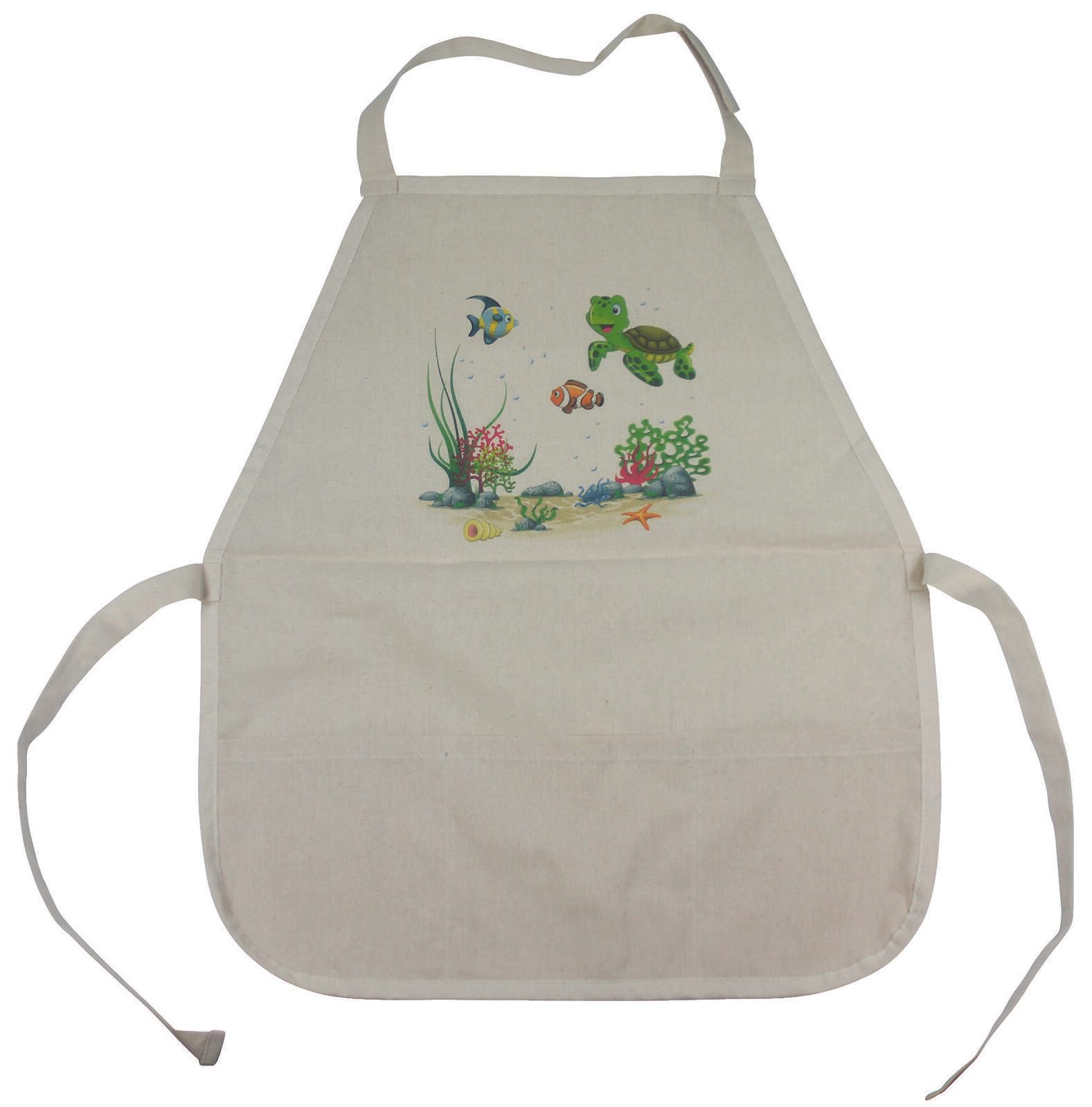 DONAU unisex Kinder Malschürze Meerestiere