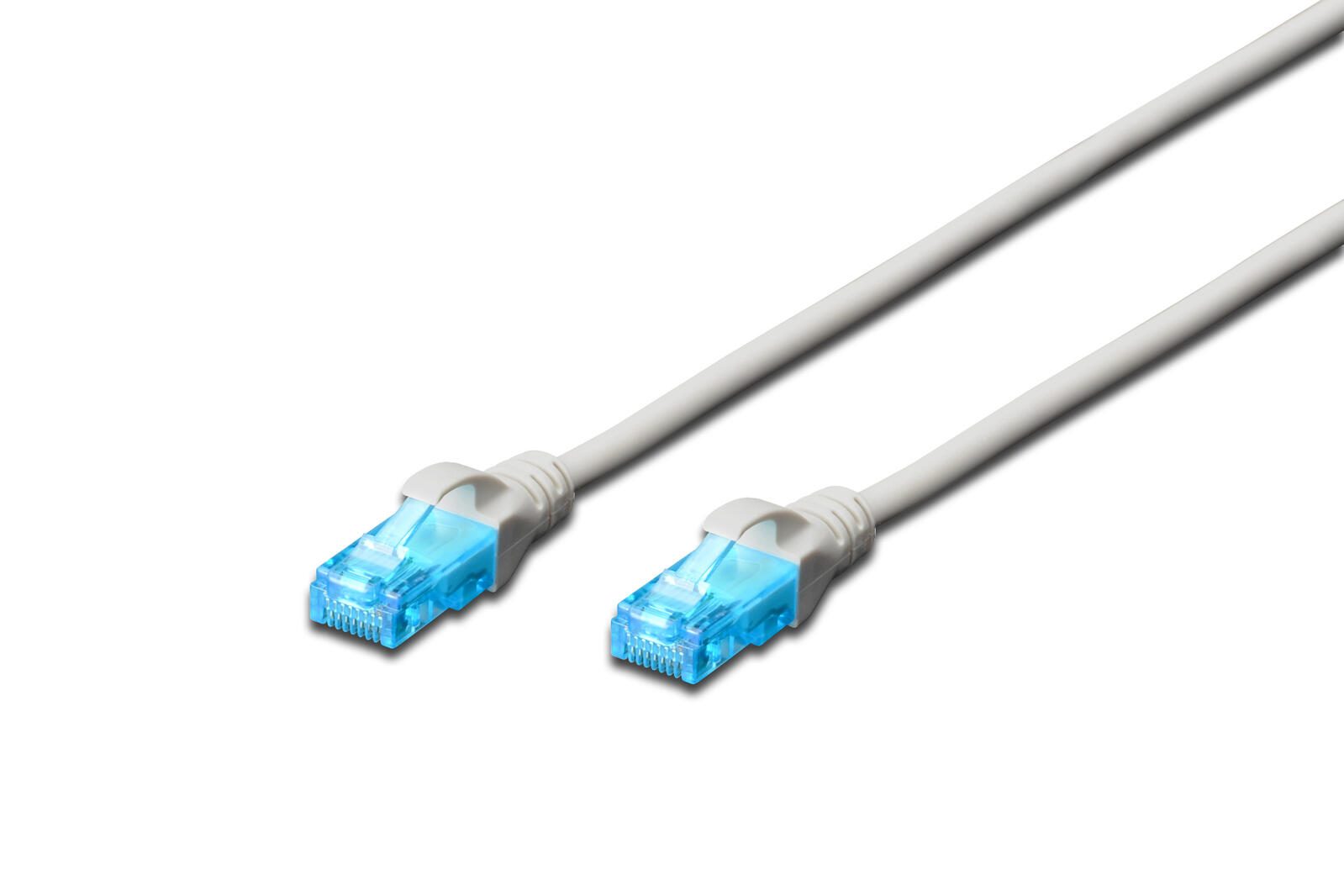 Digitus Patch-Kabel RJ-45 (M) zu RJ-45 (M) 0.5 m CCA U/UTP Cat 5e grau (DK-1512-005)