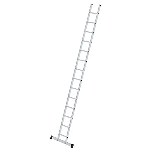 Munk Sprossen-Anlegeleiter, Aluminium, B 350 mm, Sprossenabstand 280 mm, belastbar bis 150 kg, 14 Sprossen