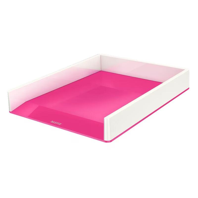 LEITZ Briefablage WOW Duo Colour DIN A4 perlweiß/pink
