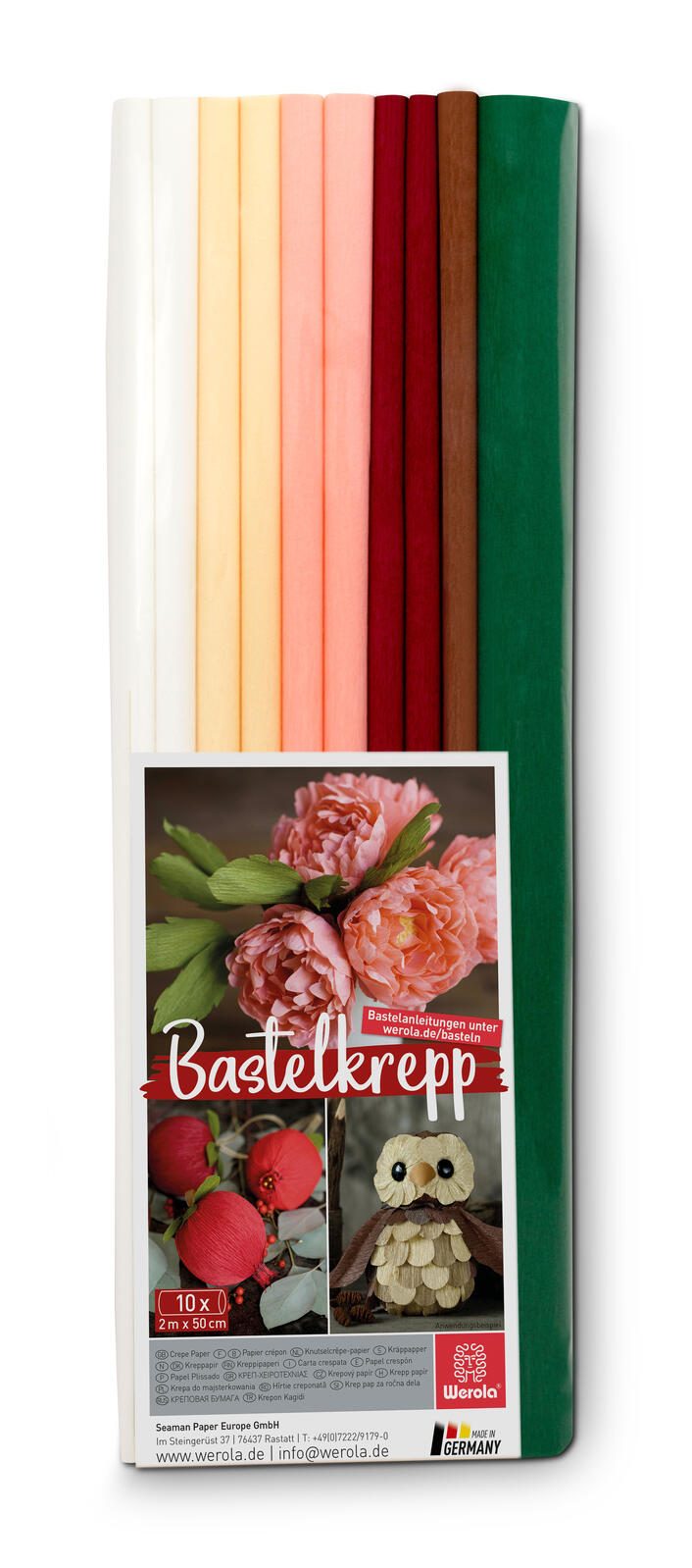 WEROLA Krepppapier Herbst 31 g/m² farbsortiert
