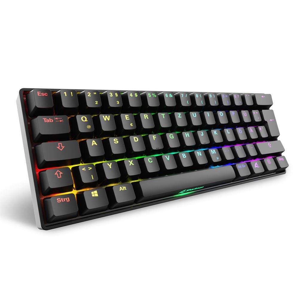 Sharkoon Tastatur Skiller SGK50 S4 Gen2 kabelgebunden 60% schwarz
