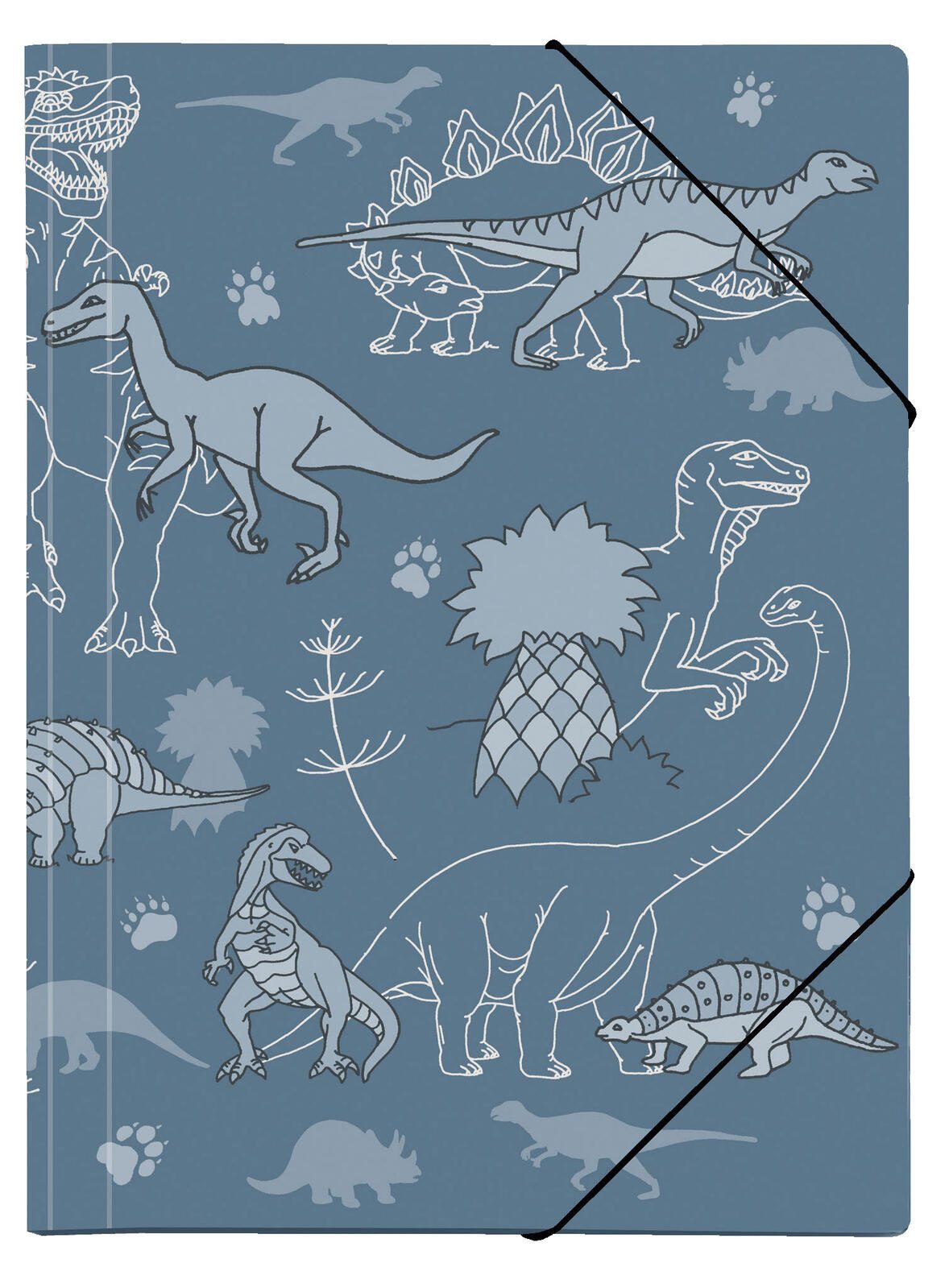 VELOFLEX Sammelmappe Dinos A3 blau