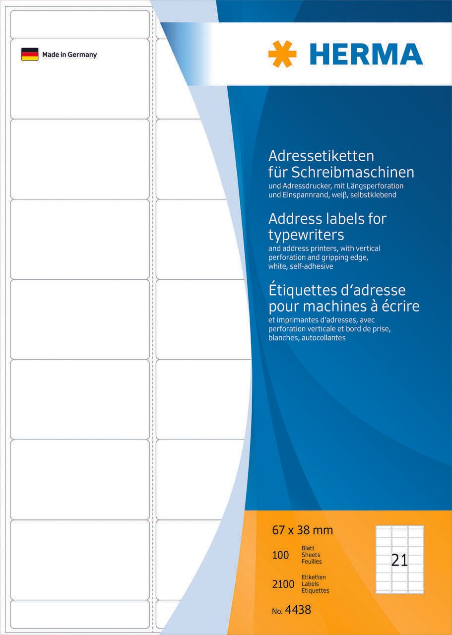 HERMA Adressetiketten 67,0 x 38,0 mm