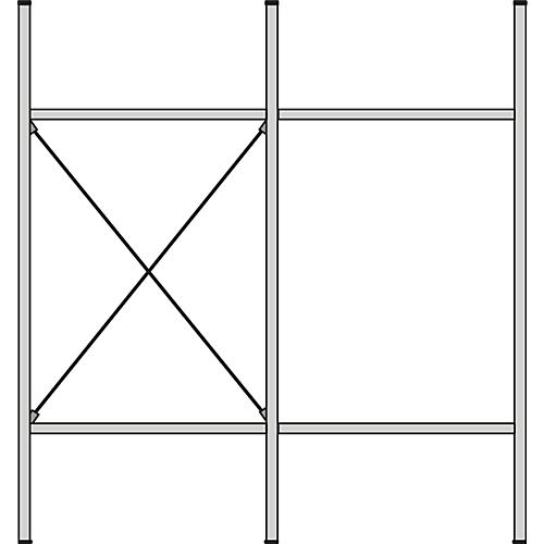 Komplettregal MBR 3000, Anbaufeld, 3 schr?ge Fachebene, 1536 x 400 x 1004 mm