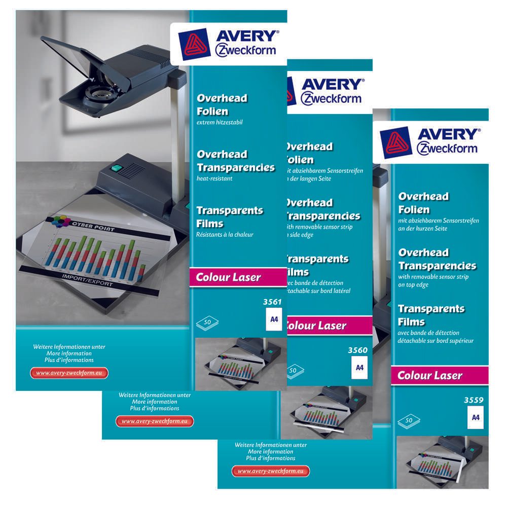 AVERY Zweckform Laserfolien 3559 transparent
