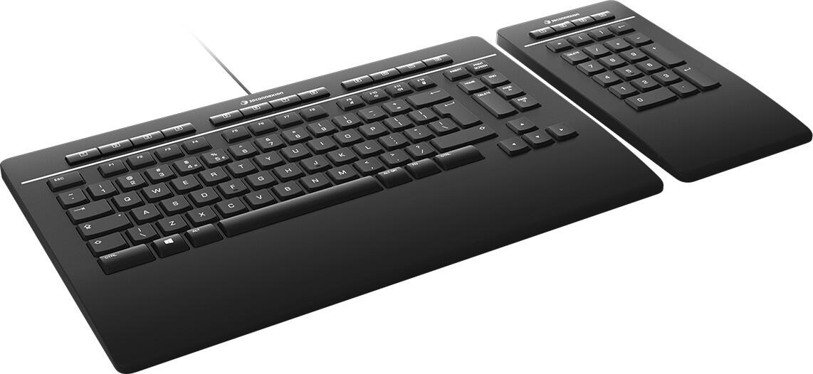 3Dconnexion Keyboard Pro mit Numpad Schwarz – deutsch