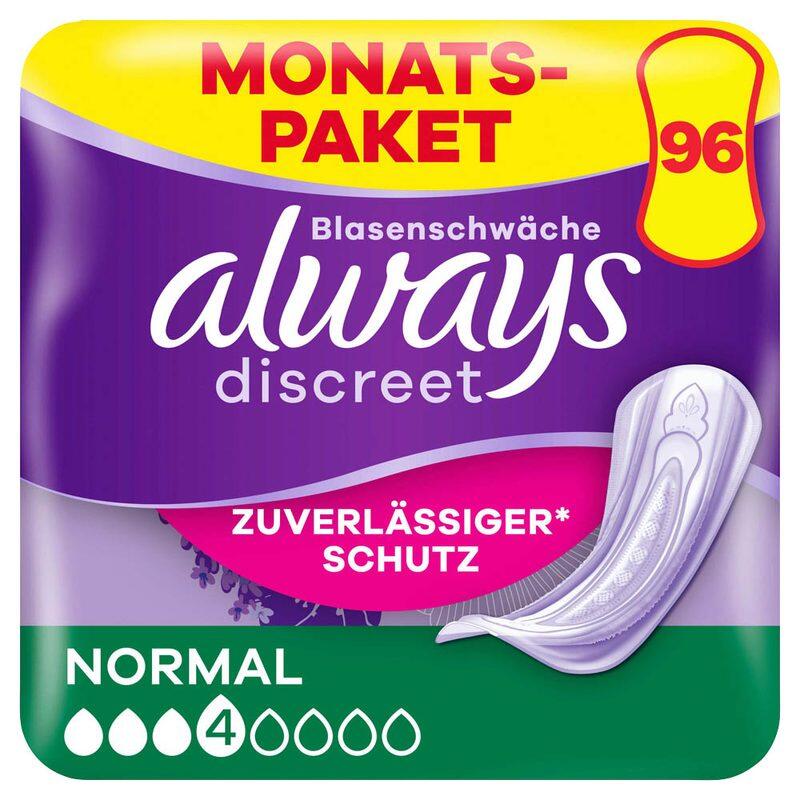 always Inkontinenzeinlagen discreet Normal für Slip, 96 St.