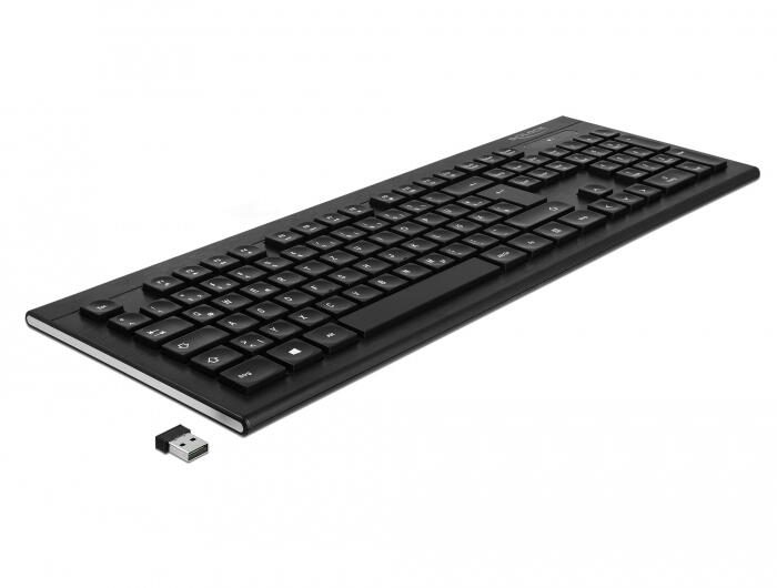 DeLOCK 12671 Tastatur Büro RF Wireless QWERTZ Deutsch Schwarz