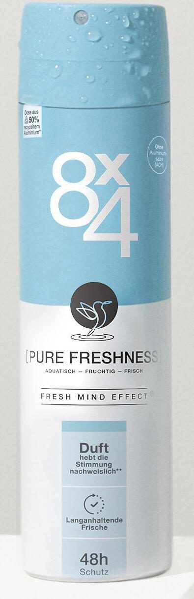 8×4 PURE FRESHNESS Deo-Spray 150,0 ml