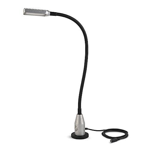 LED-Arbeitsleuchte Bauer & B?cker Glanzlicht, 3 W, 300 lm, 5500 K, neigbar, dimmbar, Magnetfu?, IP65, L 640 mm, Aluminium, grau-schwarz