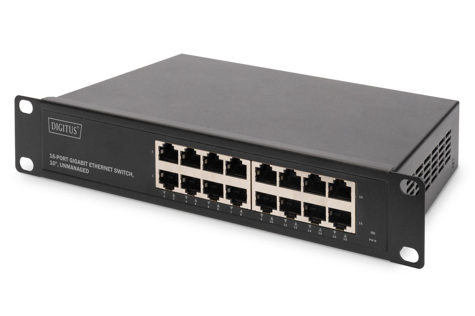 Digitus 16-Port Gigabit Switch, 10 Zoll, Unmanaged