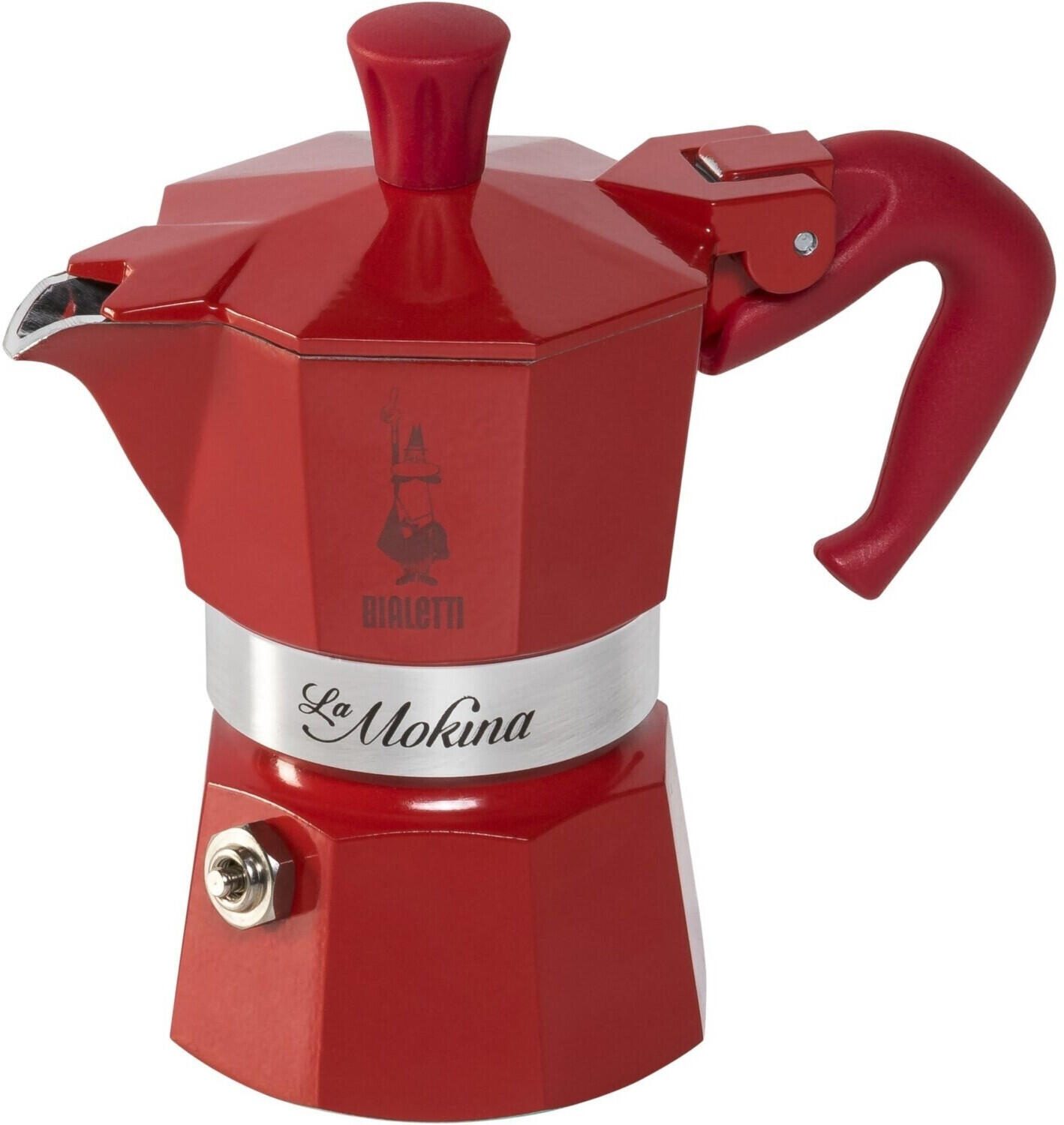 Bialetti La Mokina – Espressokocher – Winter Wonderland Kollektion – rot – Aluminium – für 1 Tasse