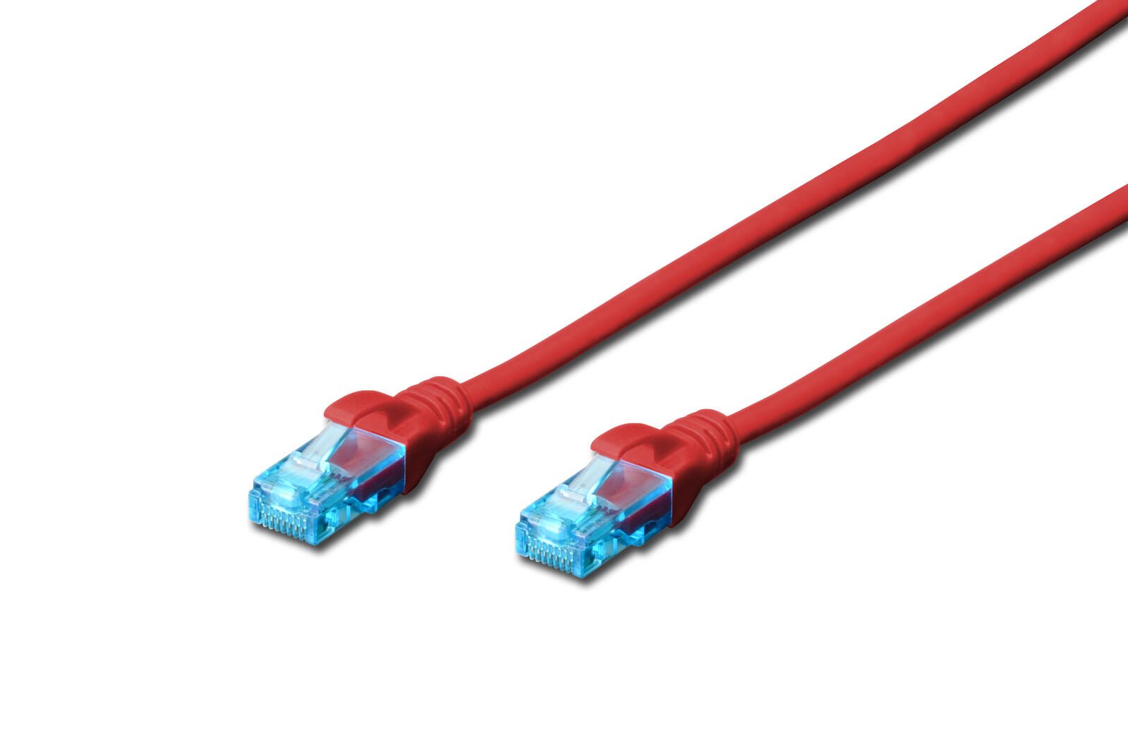 DIGITUS Patch-Kabel RJ-45 (M) zu RJ-45 (M) 10 m Kupfer U/UTP Cat 5e rot (DK-1511-100/R)