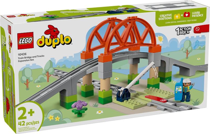 LEGO® DUPLO 10426 Town Eisenbahnbrücke und Schienen – Erweiterungsset