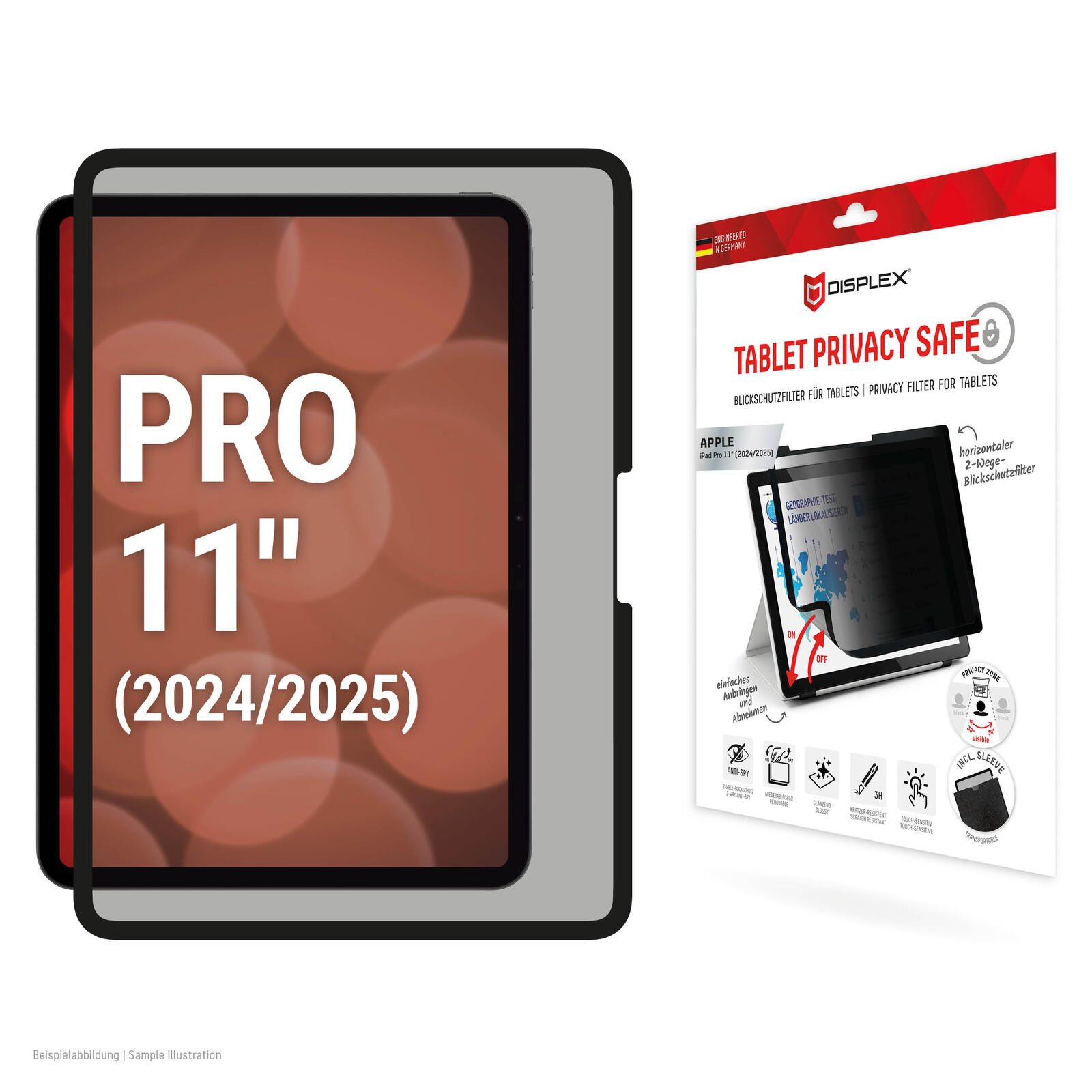 DISPLEX TABLET PRIVACY SAFE Blickschutzfilter für iPad Pro 11“ (2025/2024)