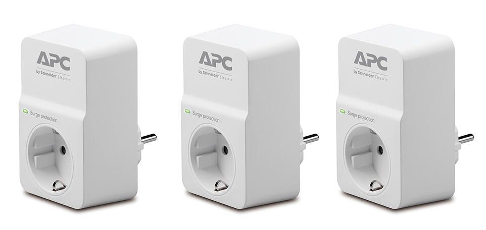 APC PM1W-GR 3er Set Essential SurgeArrest 1 Ausgang, 230 V