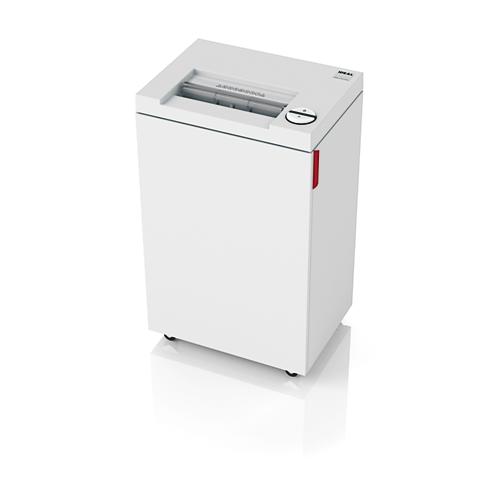 IDEAL Aktenvernichter 2445 SMC, Minischnitt 0,8 x 5 mm, P-7, 35 l, 3-4 Blatt Schnittleistung, mit Rollen, Blauer Engel, grau