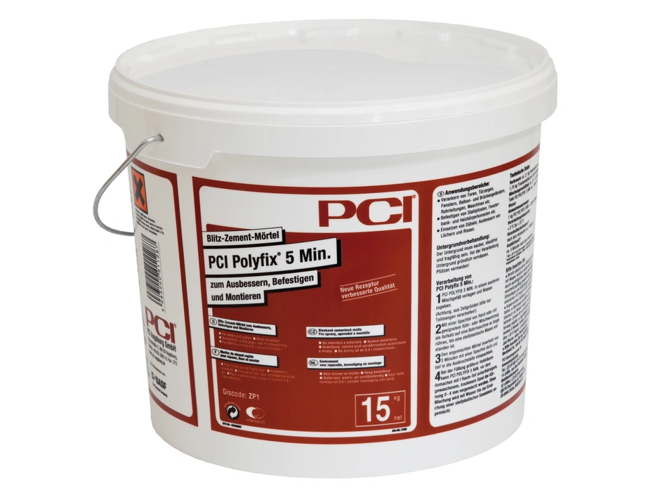 PCI Polyfix® 5 min. Blitz-Zement-Mörtel grau 15 kg