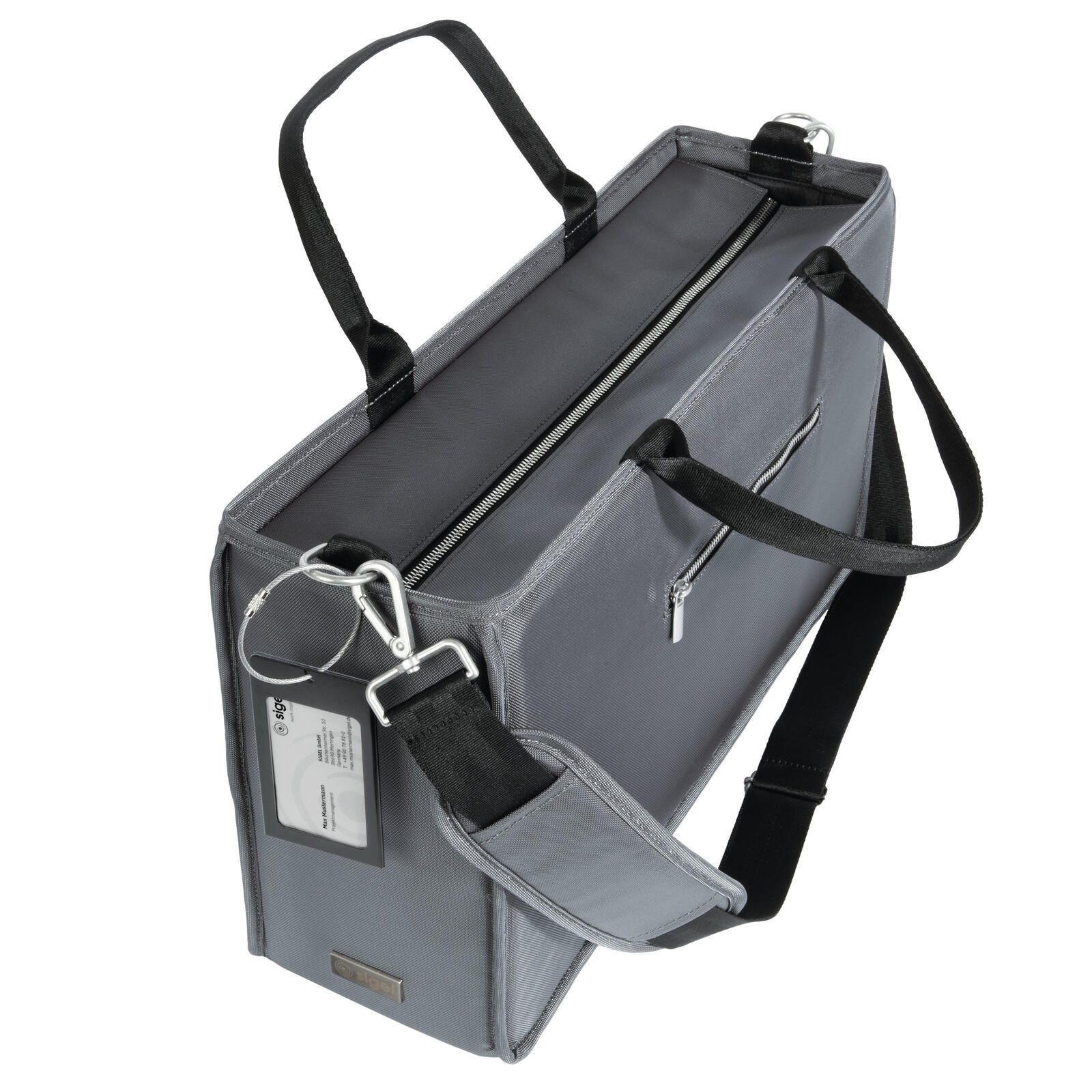 SIGEL Premium Laptoptasche dunkelgrau 15,0 kg, bis 44,0 cm (17,3 Zoll)