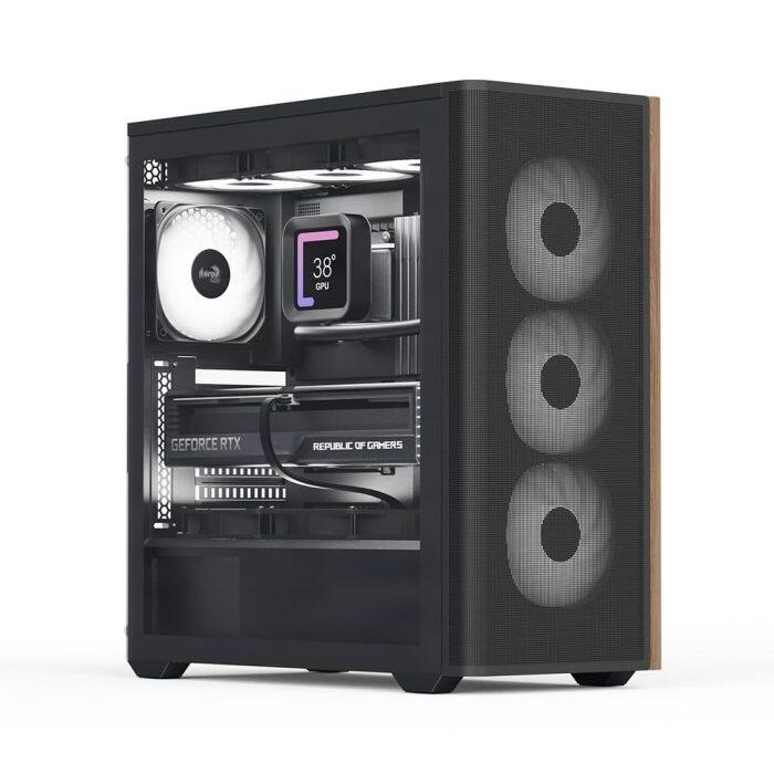 AeroCool PC Gehäuse D501A-G-BK-v2 Mid-Tower Schwarz