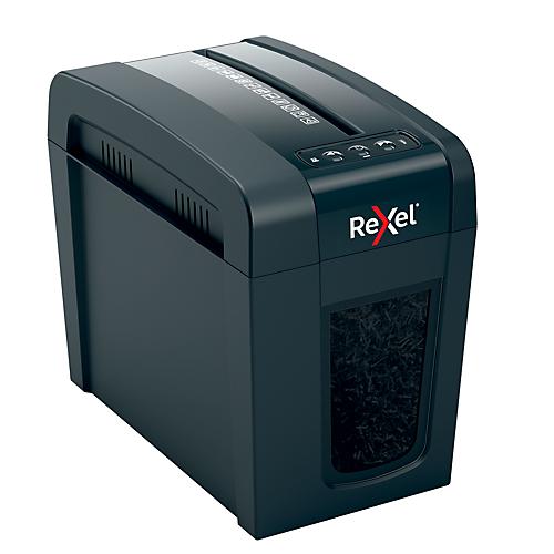 Rexel Secure X6-SL Slimline Whisper-Shred? Aktenvernichter P4, Partikelschnitt 4 x 40 mm, 10 l, 6 Blatt Schnittleistung, schwarz