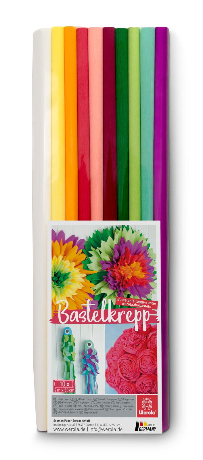 WEROLA Krepppapier Trend 31 g/m² farbsortiert