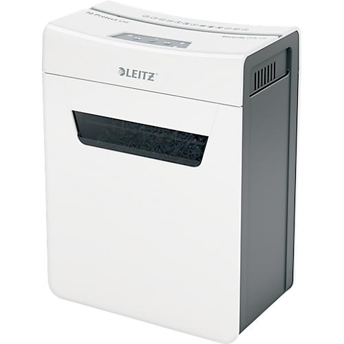 Leitz IQ 4M Protect Premium Aktenvernichter P5, Mikroschnitt 2 x 15 mm, 14 l, 4 Blatt Schnittleistung, Anti-Papierstau-Technologie, wei?