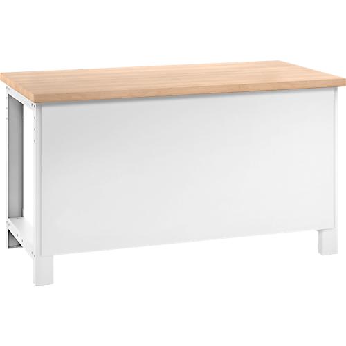 Bott Werkbank Back-Panel cubio, Stahlblech, B 1500 x T 24 x H 662 mm, lichtgrau RAL 7035