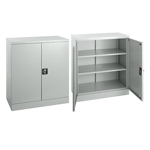 2er-Set Sch?fer Shop Select Stahlschrank, 2OH, B 916 x T 422 x H 1000 mm, lichtgrau