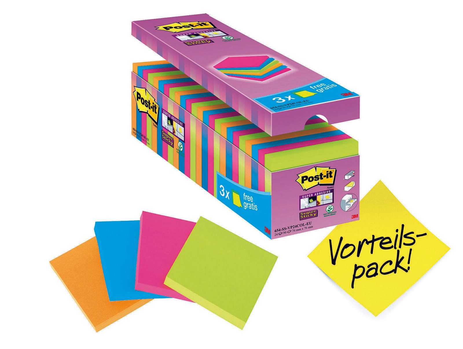 Post-it® Haftnotizen 7,6 x 7,6 cm