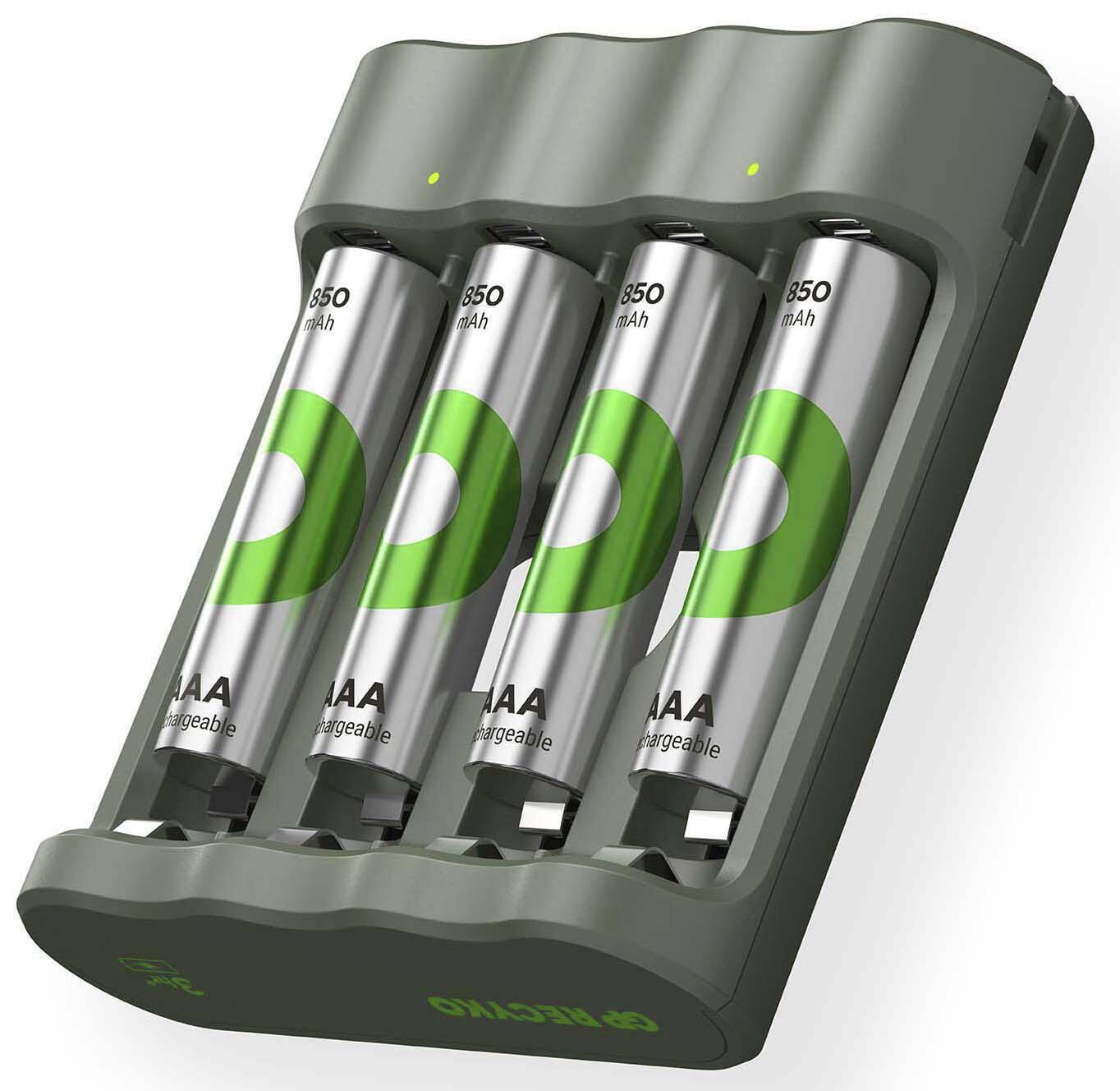 GP USB-Akku-Ladegerät inkl. Akkus B441U 4-Port