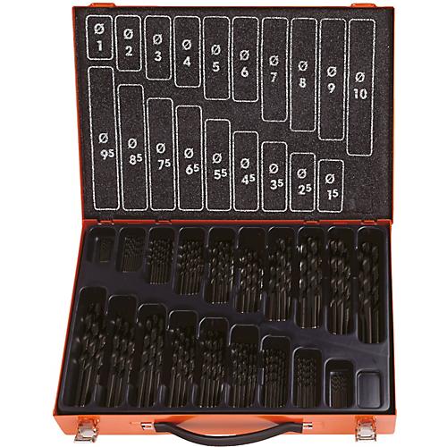 Projahn Spiralbohrer-Set ECO, HSS-R, 170-teilig, ? 1-10 mm / 0,5 mm Schritte, im Bohrer-Magazin