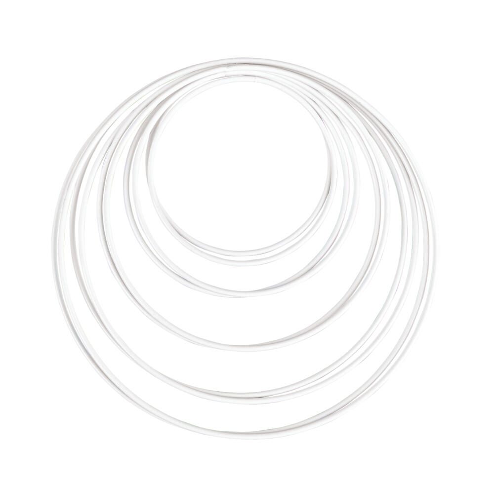 Rayher Metallringe-Set beschichtet weiß