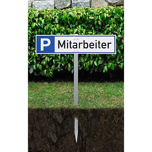 moedel Stahlspie?, zum Einschlagen von Parkplatzreservierungs-Schildern, inkl. Schauben, ohne Schild, H 750 mm, Stahl verzinkt, silber-grau