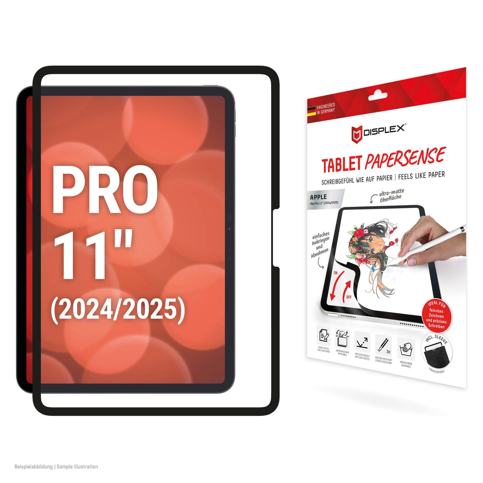 DISPLEX TABLET PAPERSENSE wiederablösbare Schreibfolie für iPad Pro 11“ (2025/2024)