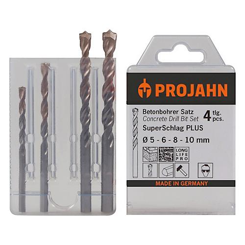 Projahn Stein- und Betonbohrer SuperSchlag PLUS, 4-teilig, 6-kant Schaft, ? 5-6-8-10 mm, Kassette