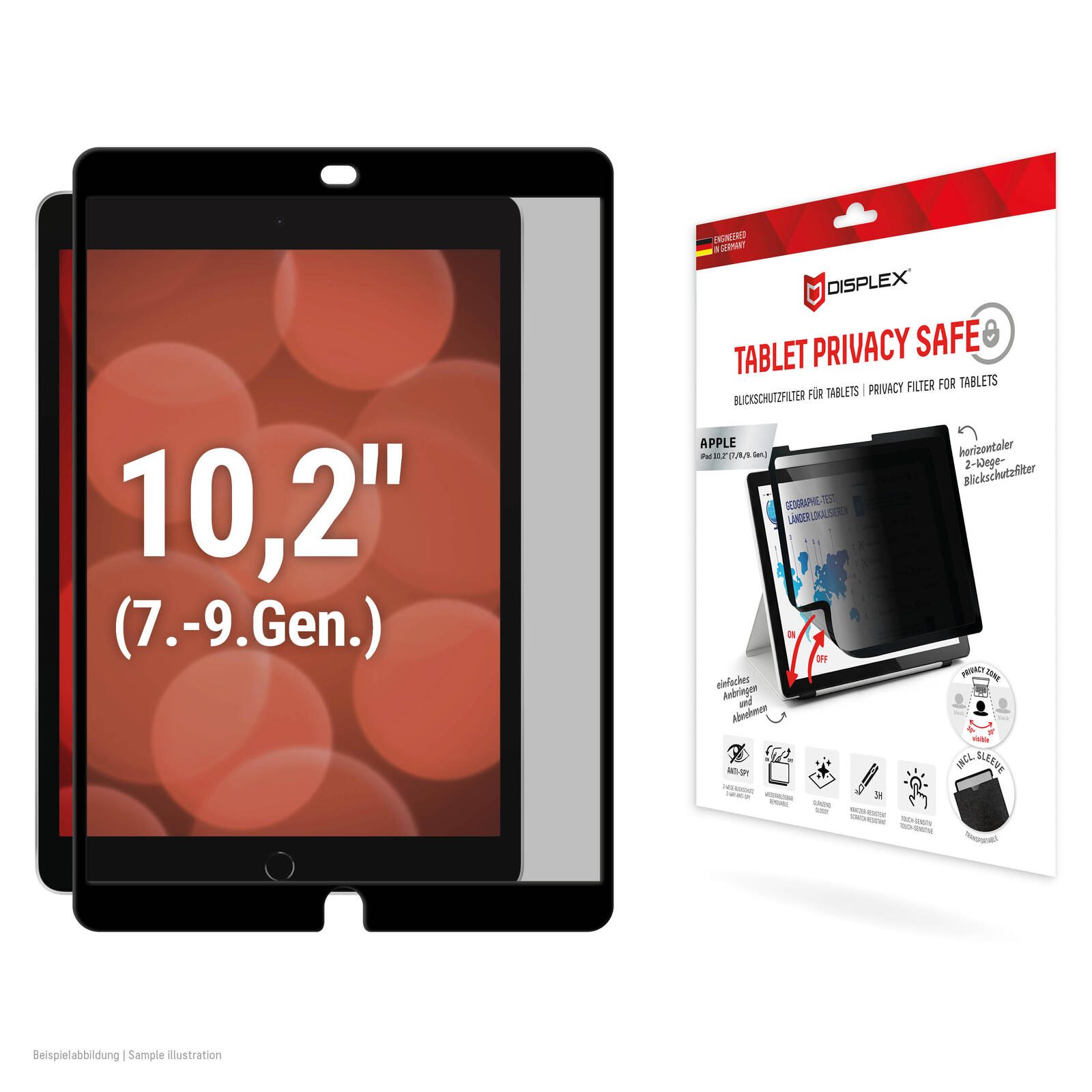 DISPLEX TABLET PRIVACY SAFE Blickschutzfilter für iPad 10,2“ (7.-9. Gen)