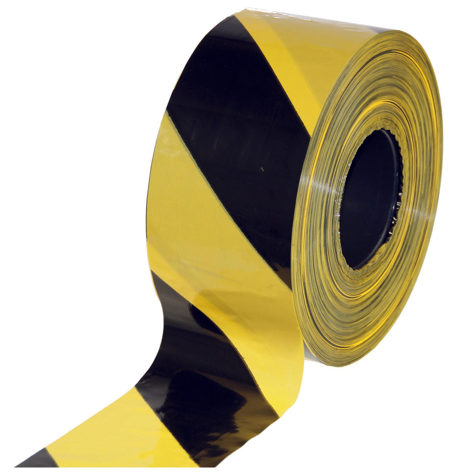 Absperrband 80 mm x 500 m gelb, schwarz