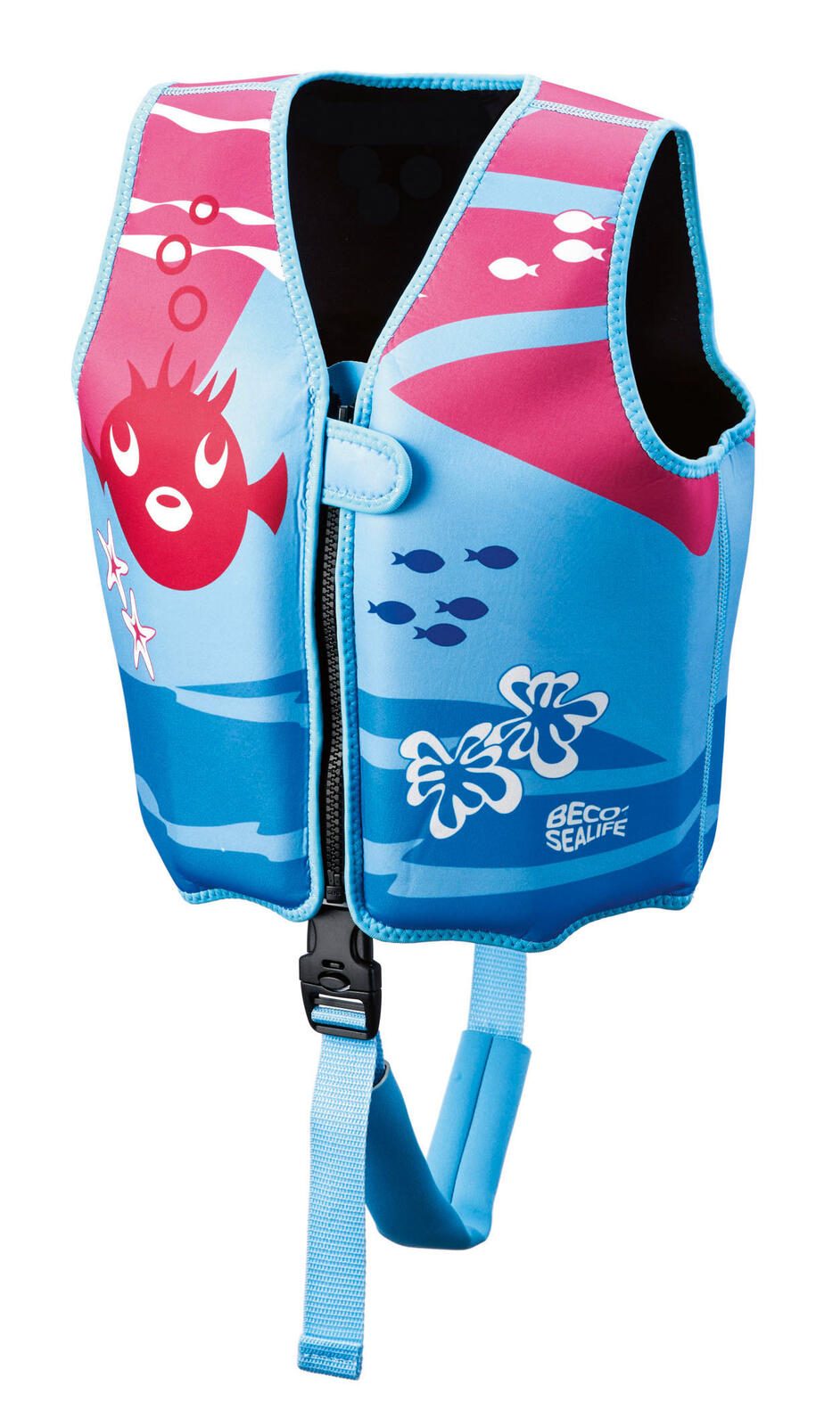 BECO Kinder-Schwimmweste blau/pink Größe S