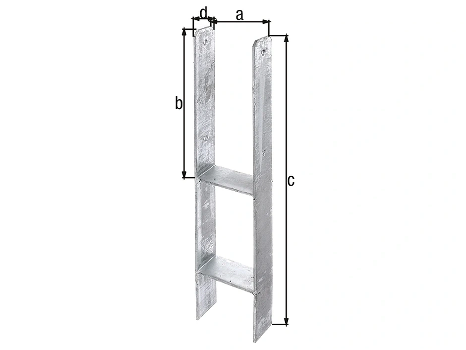 GAH Alberts H-Pfostenträger 116x300x5 mm