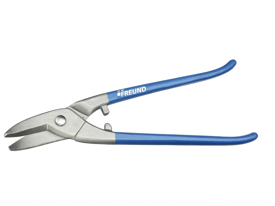 Freund Rundlochschere Edelstahl blau rechts 275 mm