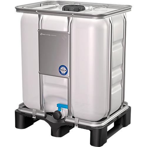 IBC Container, 300 Liter, s?urebest?ndig, unterfahrbar, stapelbar, UN-Zulassung, HDPE, B 800 x T 600 x H 996 mm, natur
