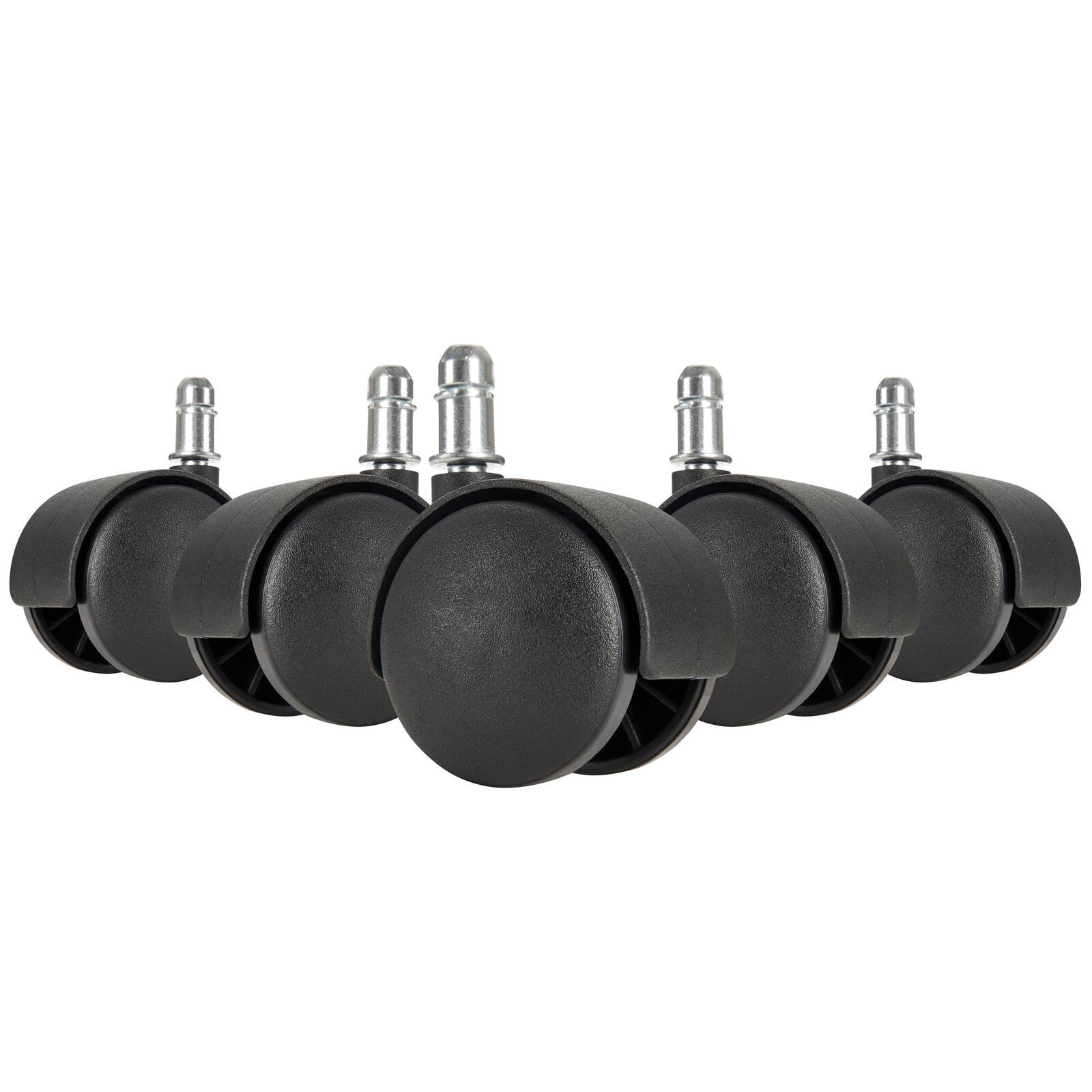 AMSTYLE 5er-Set Hartbodenrollen SPM1.911 Schwarz