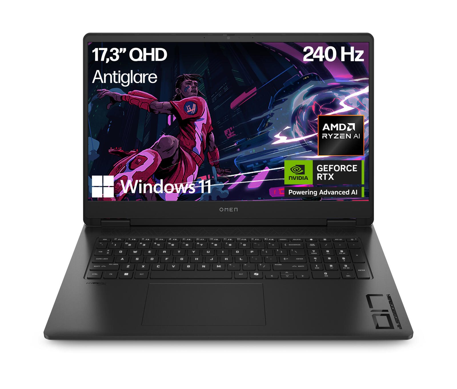 HP Omen 17-db1075ng AMD Ryzen™ AI 7 350 Gaming Notebook 43,9 cm (17,3″)