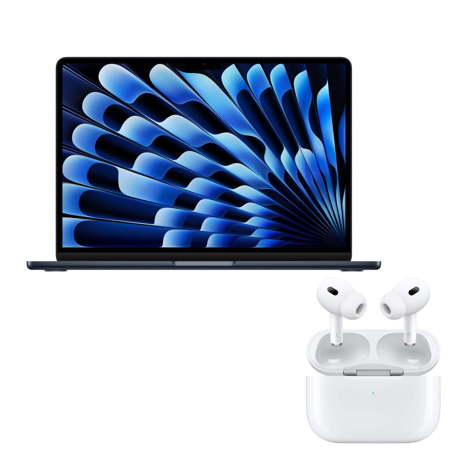 Apple Macbook Air 34,46cm (13,6″) mitternacht + Apple AirPods Pro 2. Generation MagSafe Ladecase
