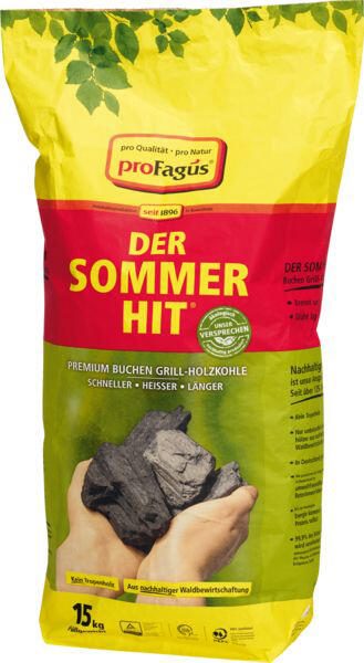 proFagus® Grillholzkohle DER SOMMERHIT®, 15kg